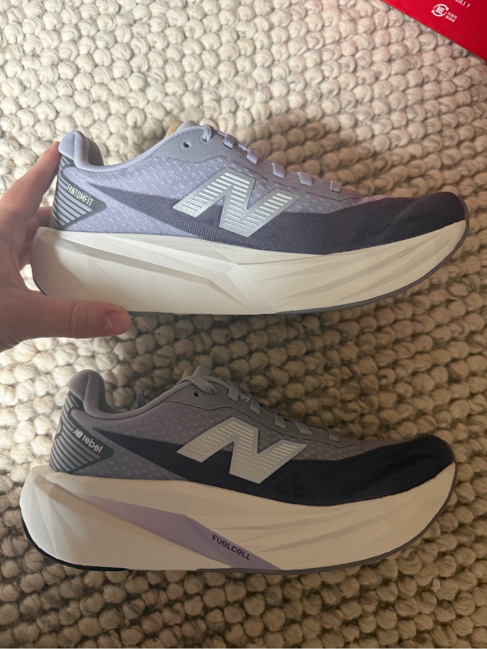 New Balance Women's Gray and White FuelCell Running Sneakers